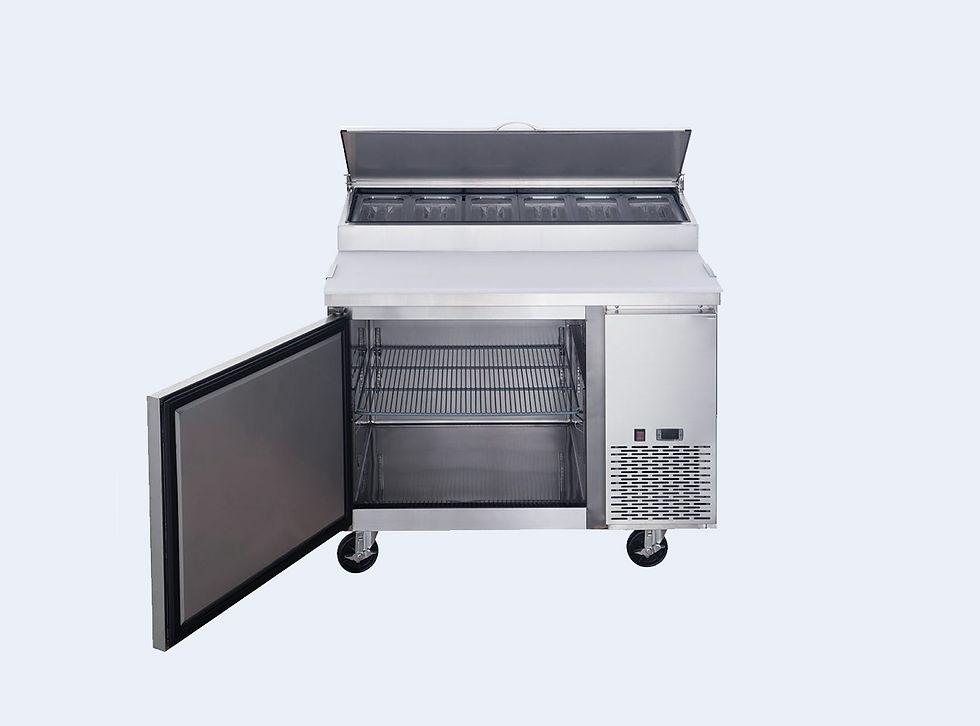 Thumbnail: TPP44-6-S1 44'' 1 Door Refrigerated Pizza Prep Table 6 1/3 Pan Capacity