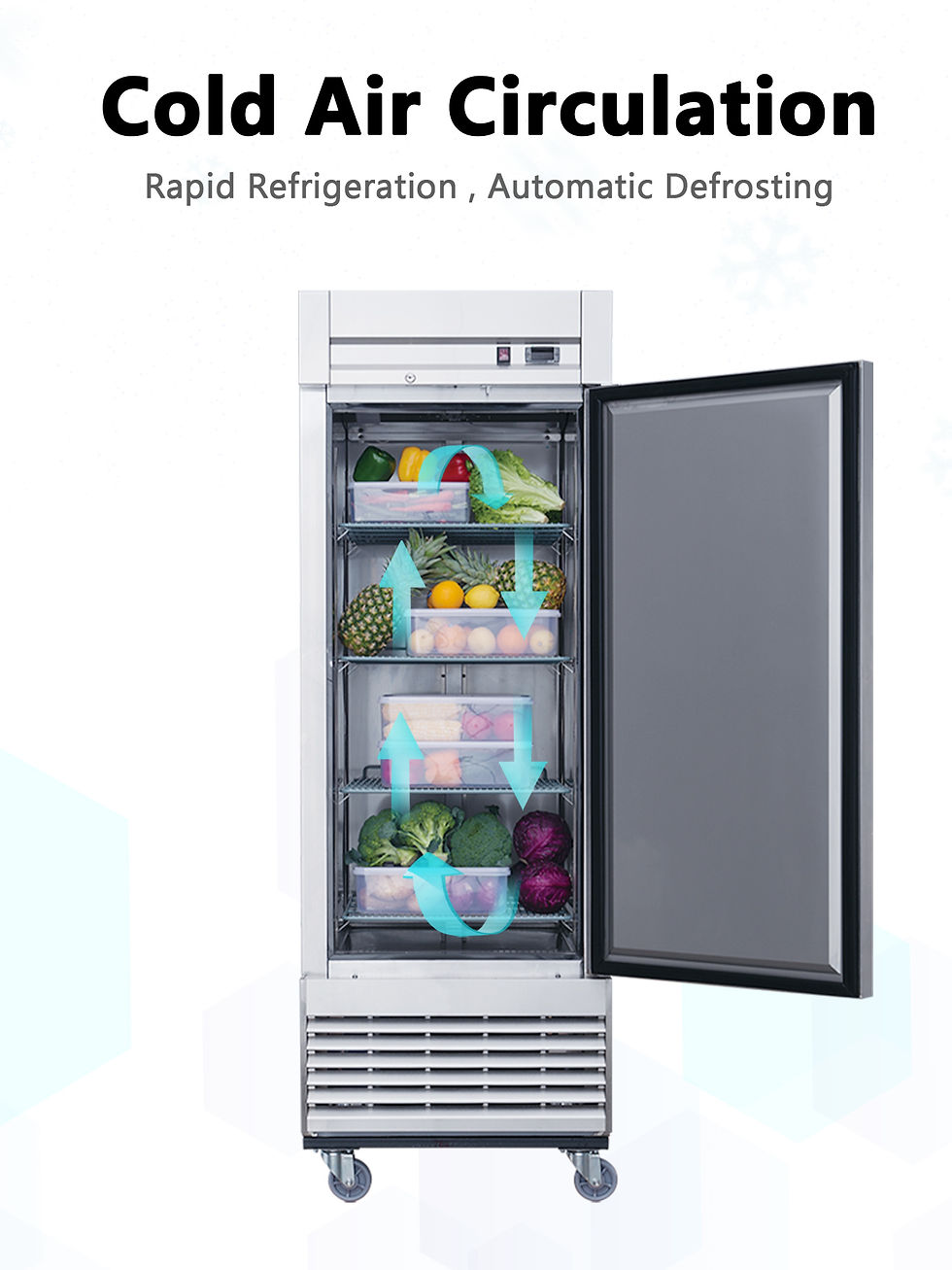 Miniature : D28R 28" Solid Door Reach-In Commercial Refrigerator
