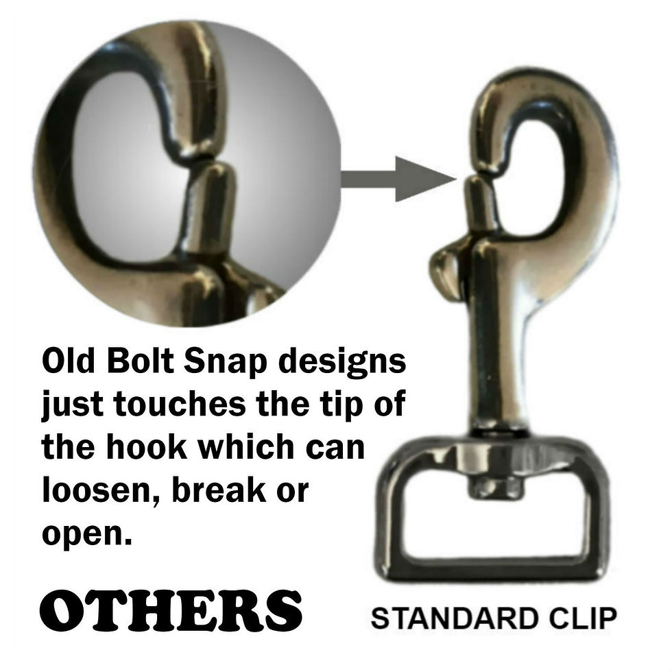 Thumbnail: Faulty Bolt Snap Used on Standard Leashes Close Up