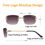 Thumbnail: HBK 2022 Fashion Rimless Glasses Frames