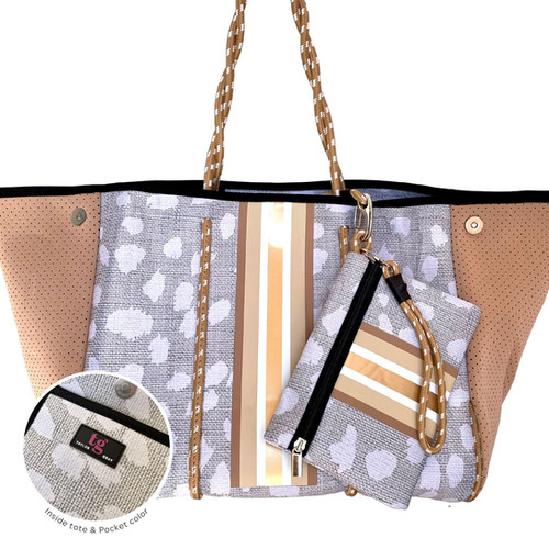 Grey Neoprene Bags Taylor Grey Neoprene Bags JEANNE Large Neoprene