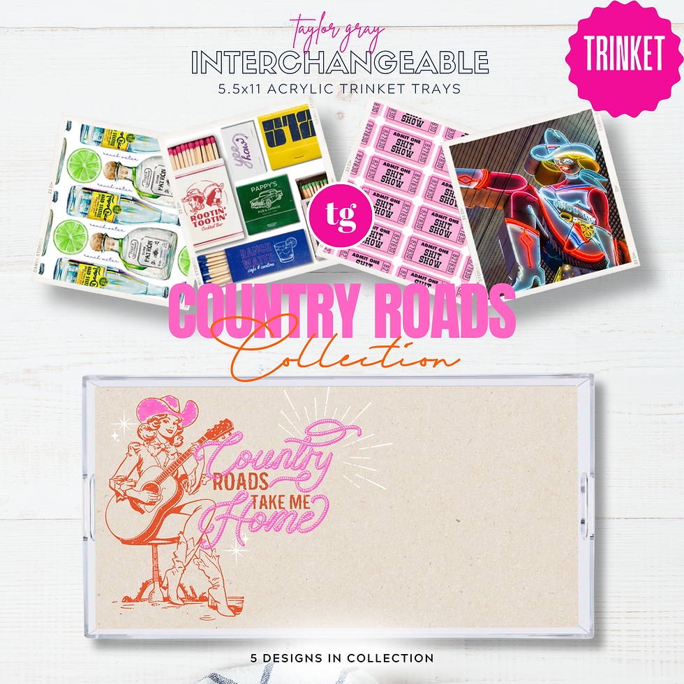 Country Roads Trinket Tray insert set ONLY