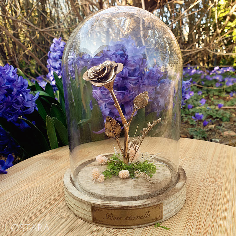 Miniature : Sculpture en Bronze "Rose Eternelle"