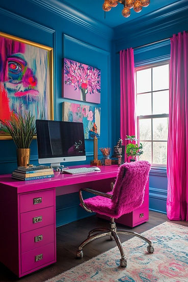 Home Office Ideas For Women Colorful.jpeg