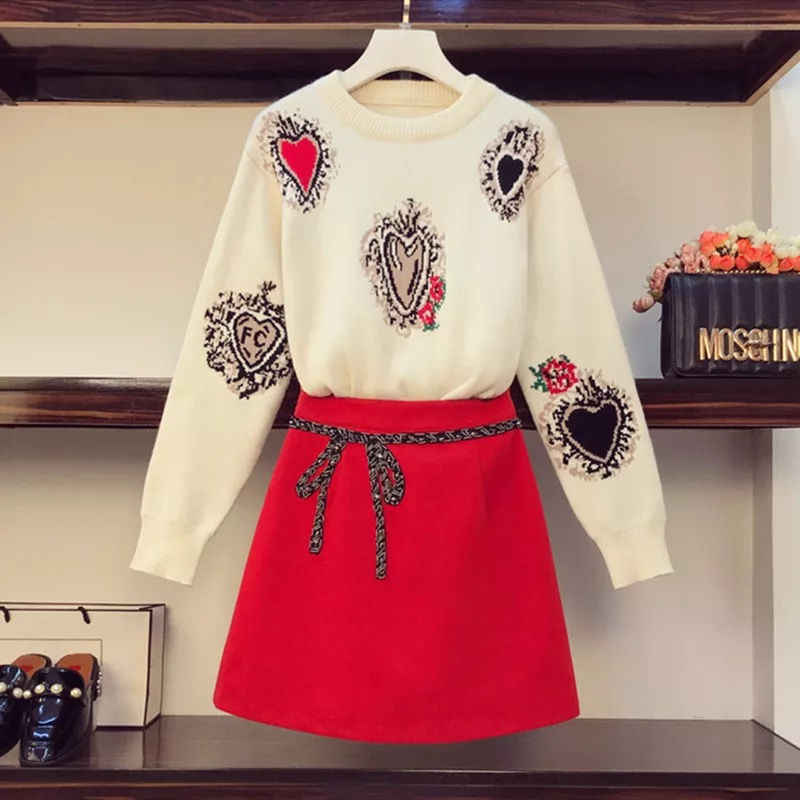 Thumbnail: Luxury Winter sweater Skirt Set