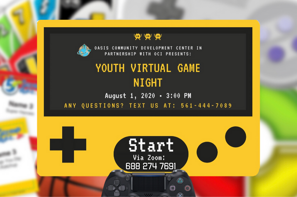 Oasis Youth Virtual Game Night!