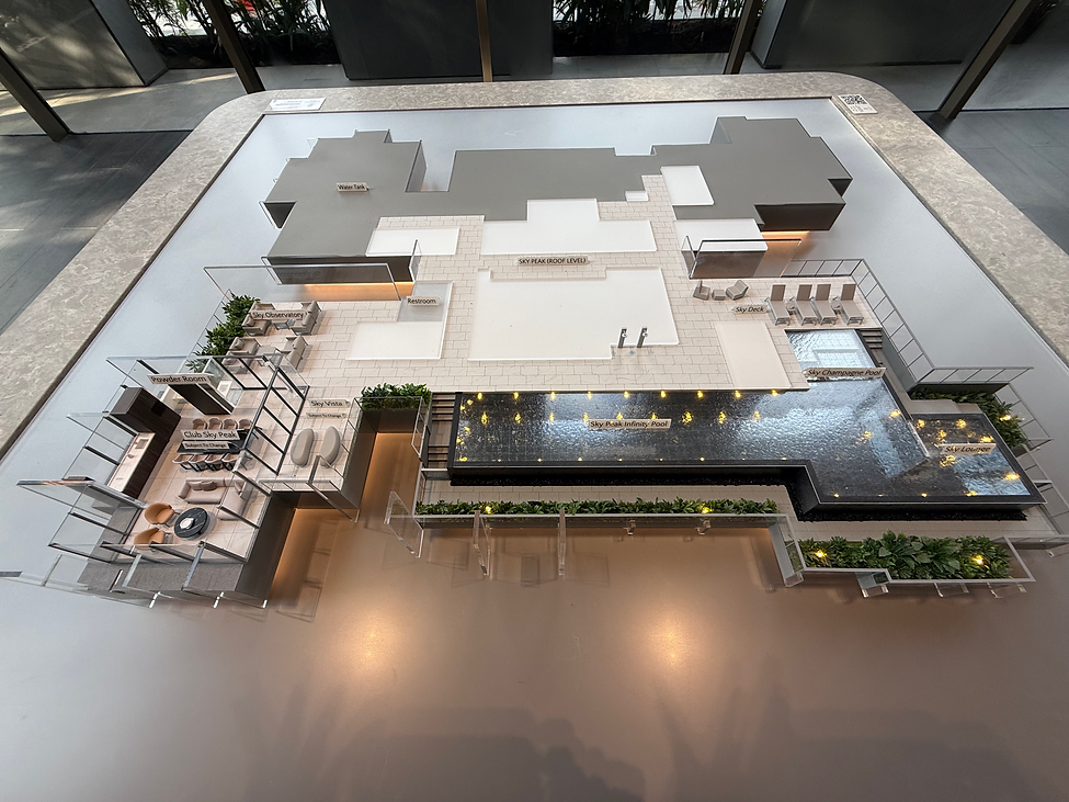 Promenade Peak show model Sky Roof Level Pool above level 63