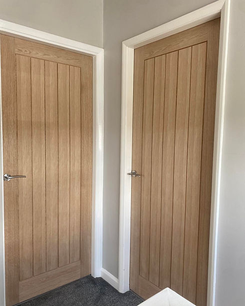 Two wooden doors