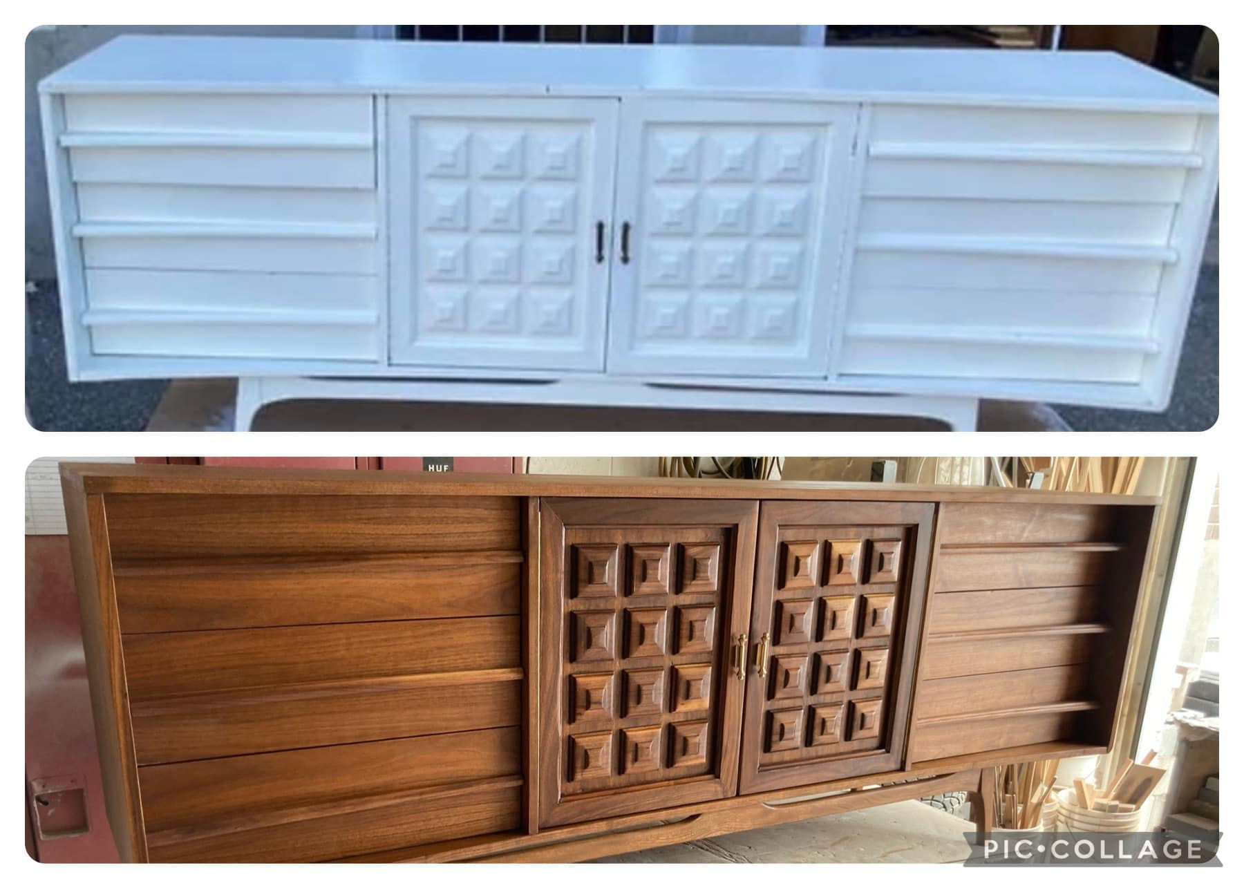 commode madame midcentury avec portes