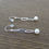 Thumbnail: Creamy white Rice Pearls and Sterling silver chain Earrings