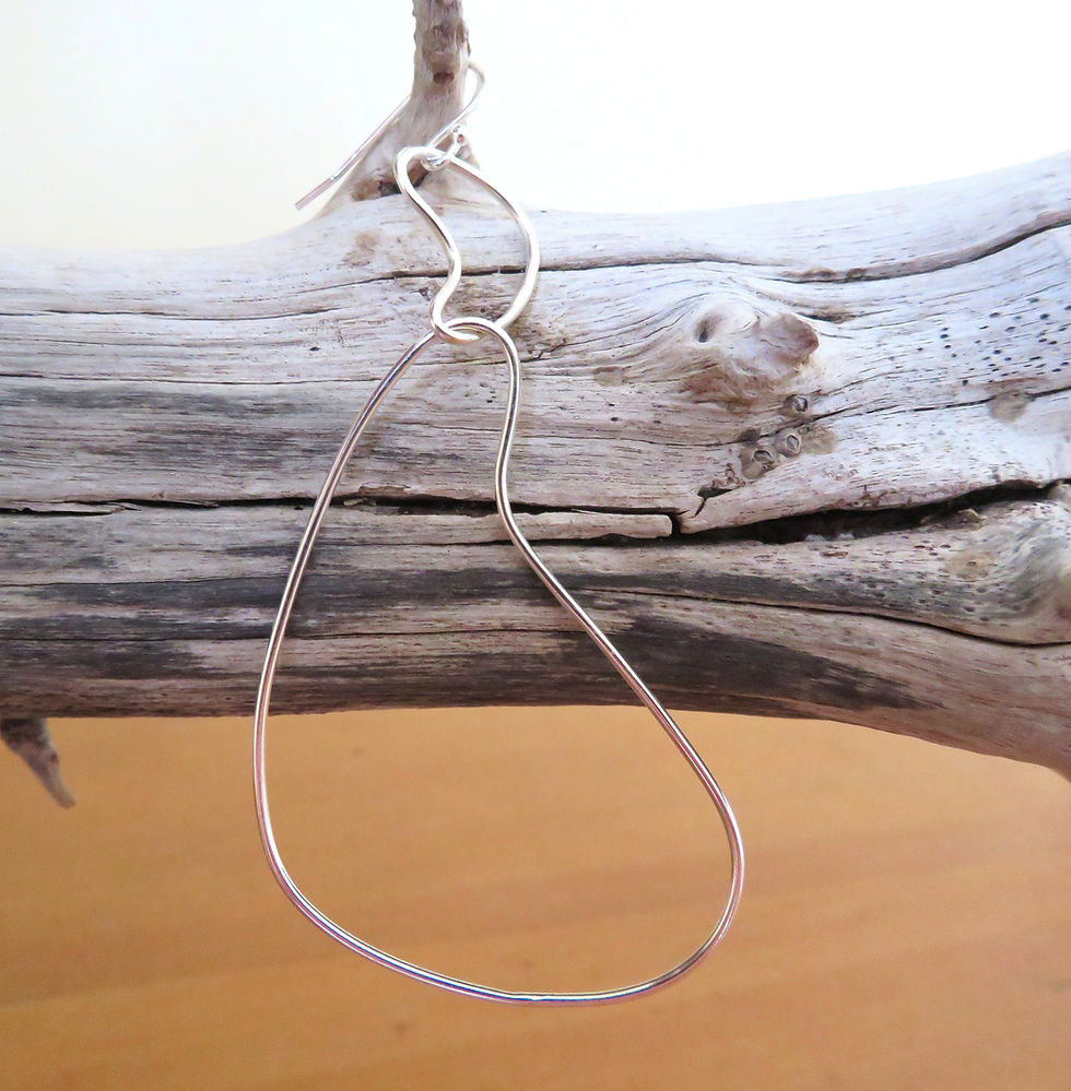 Thumbnail: Abstract Sterling silver earrings