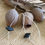Thumbnail: Matte Onyx Abacus and sterling silver earrings
