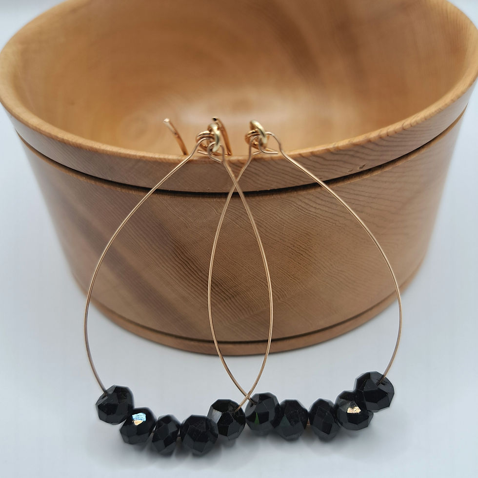 Thumbnail: Faceted Tourmaline & Rose gold filled wire earrings 