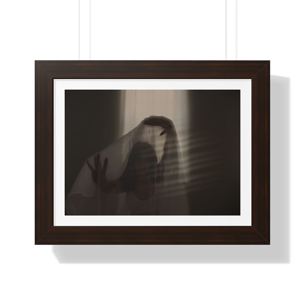 Thumbnail: Entre Hilos y Sombras Framed Art Print for Modern, Minimalist Photography