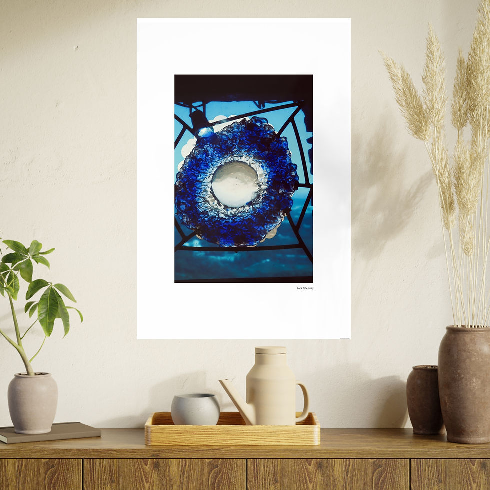 Thumbnail: Blue Glass Nature Silhouette Posters