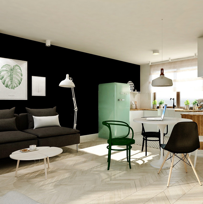 projekt salonu stylu vintage