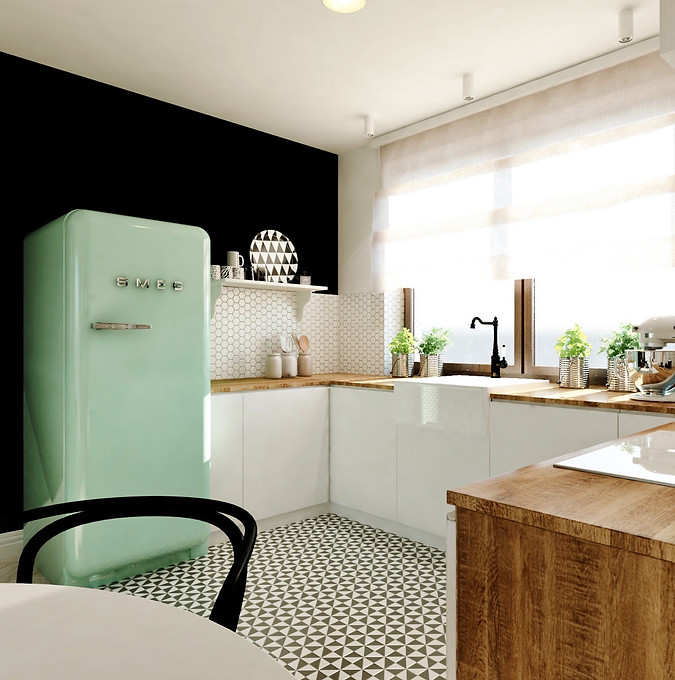 projekt kuchni ws tylu vintage