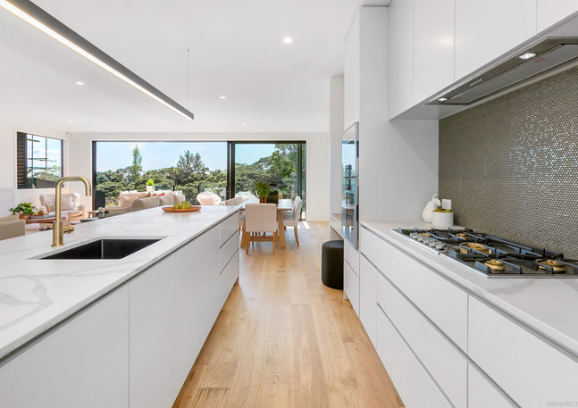 LK&CO open plan living with integrated kitchen design