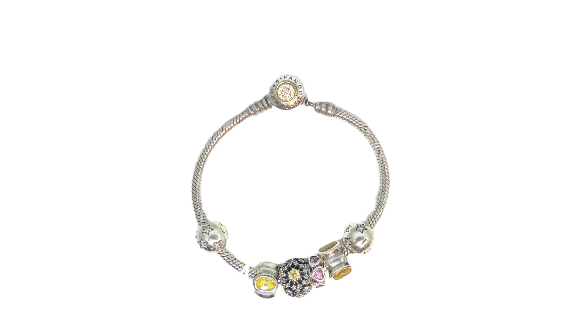 Bracelet + 6 Charms - Argent 925