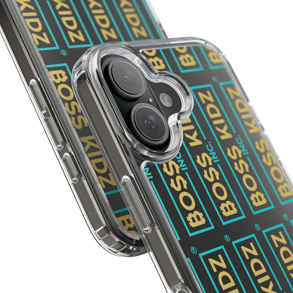 Thumbnail: Clear Phone Case — "BOSS KIDZ" Patterned Protective Cover