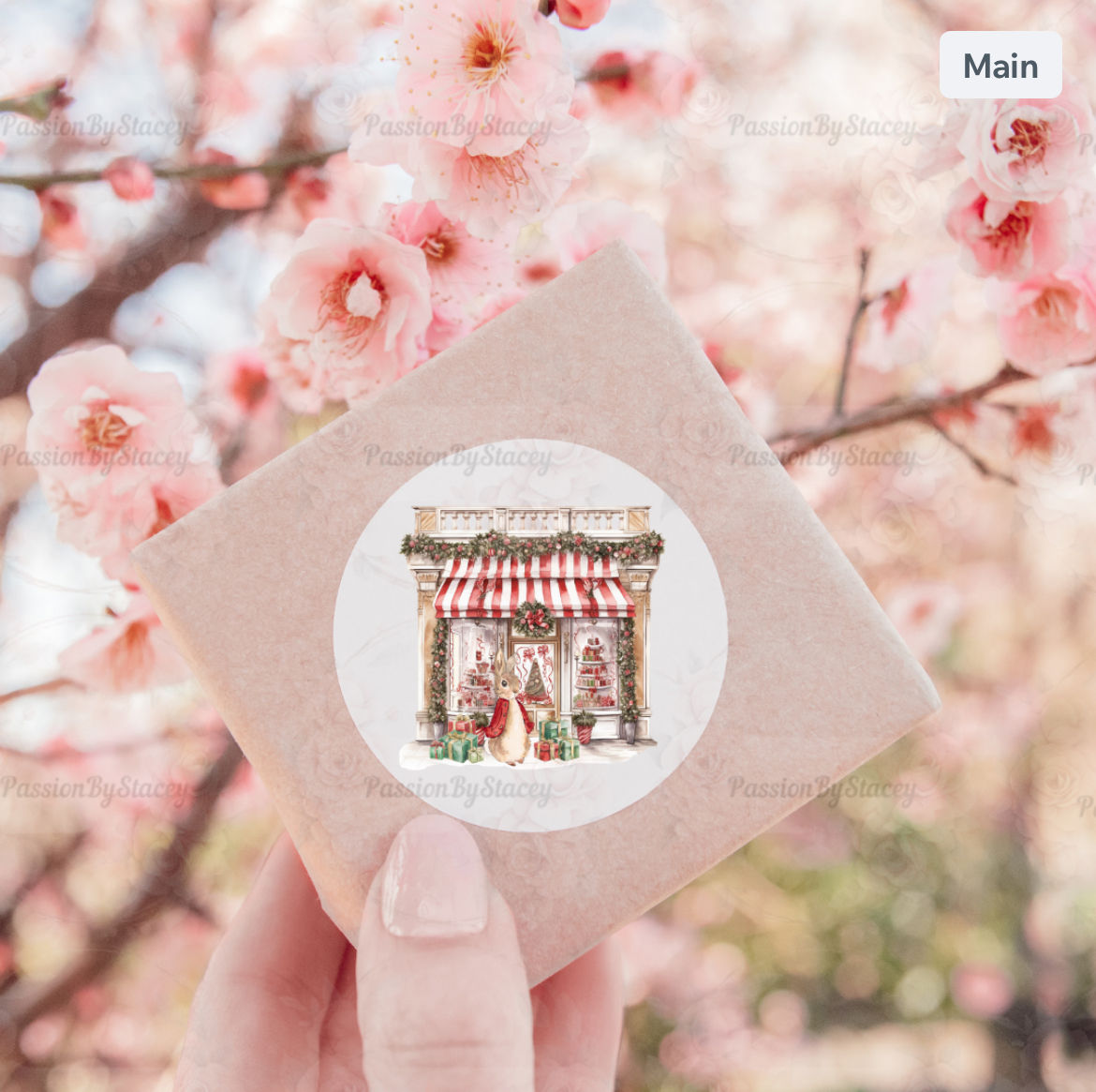 red rabbit shopping sticker