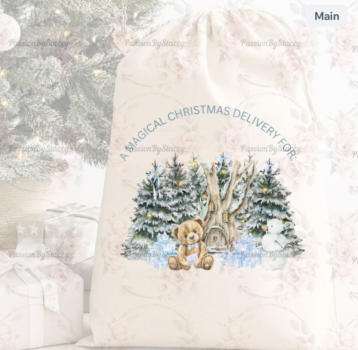 woodland bear jumbo sack