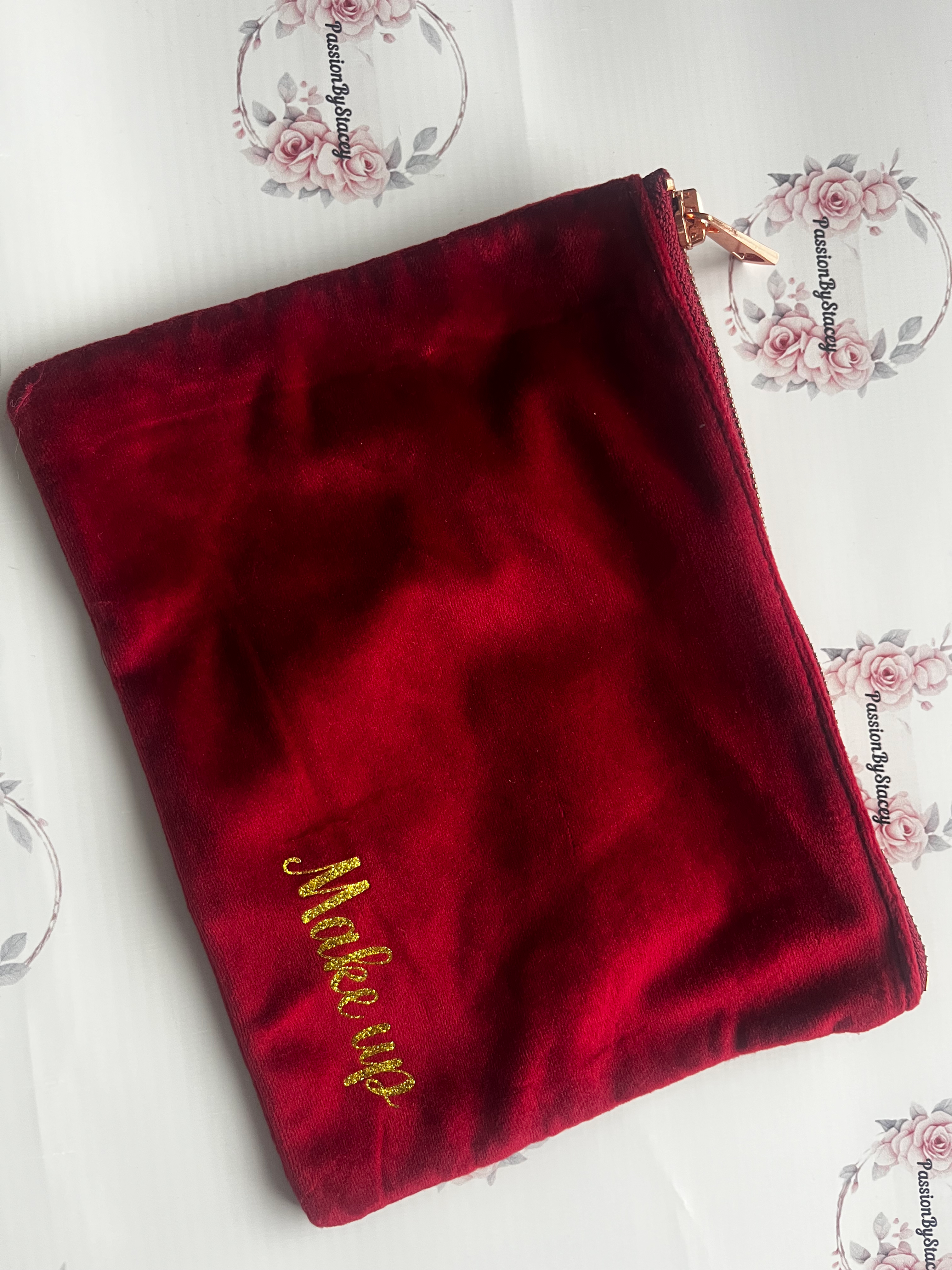 Make up bag- red
