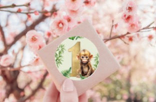 Thumbnail: Birthday number monkey  