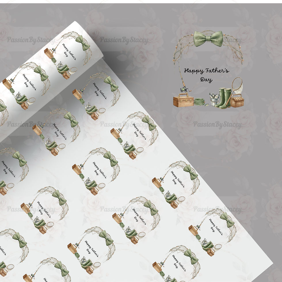 fishing wrapping paper