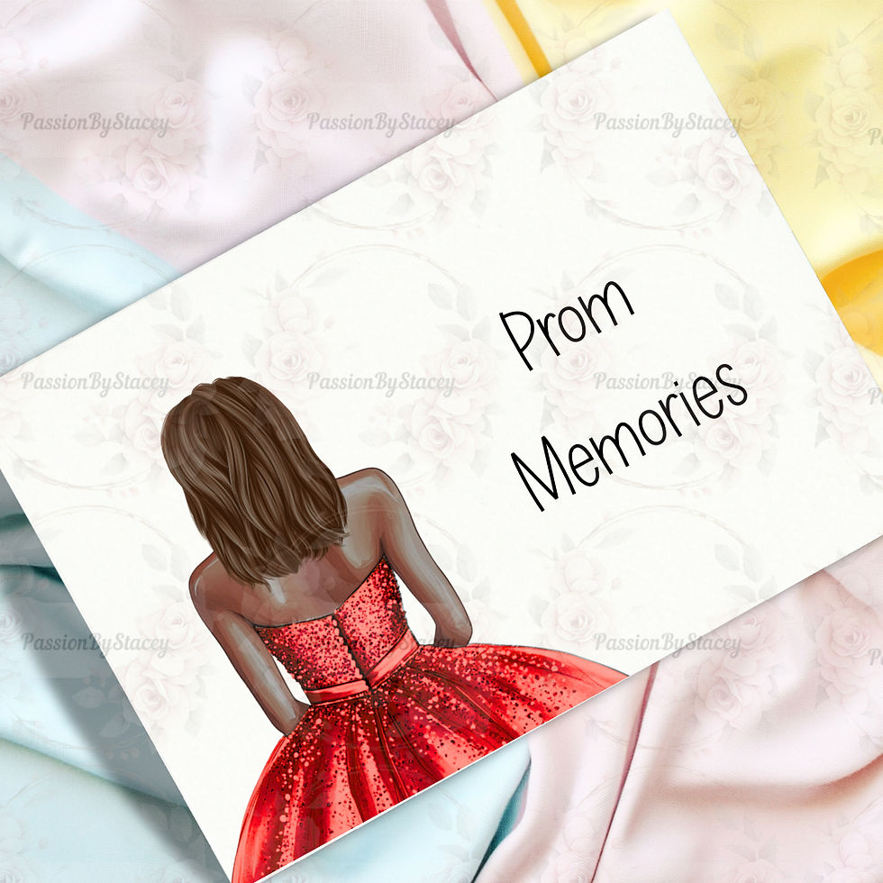 Red prom dress collection keepsake box
