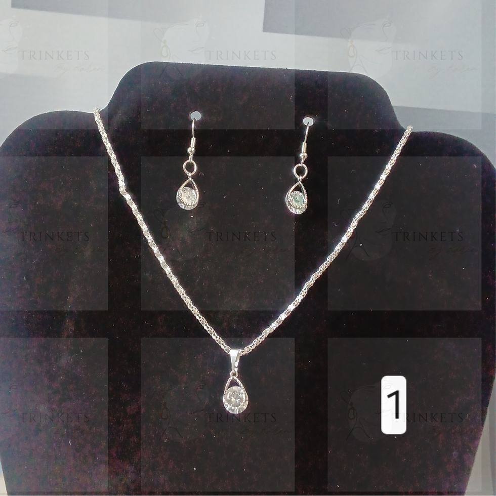 Pendant and earring set