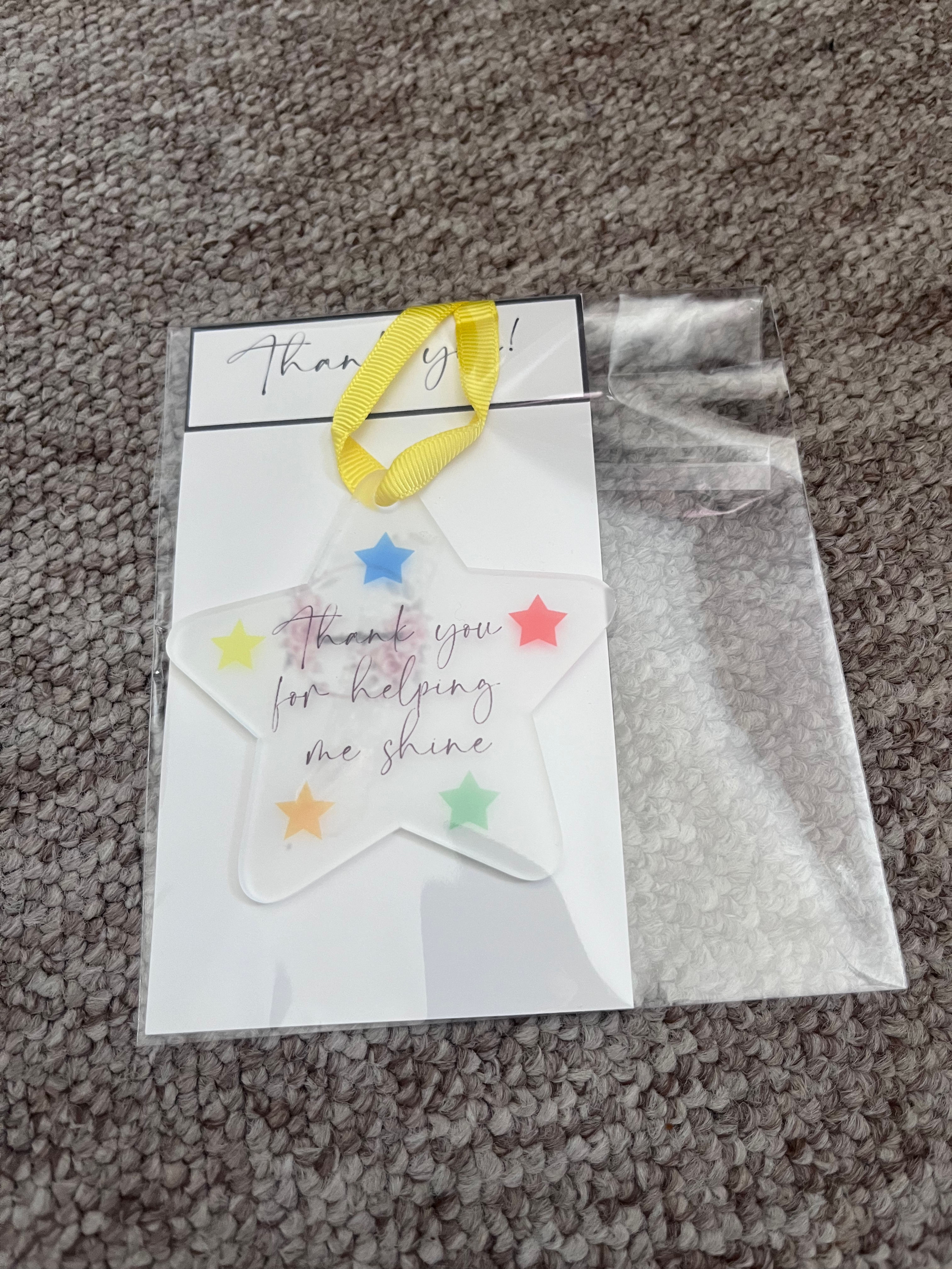Thank you for helping me shine star
