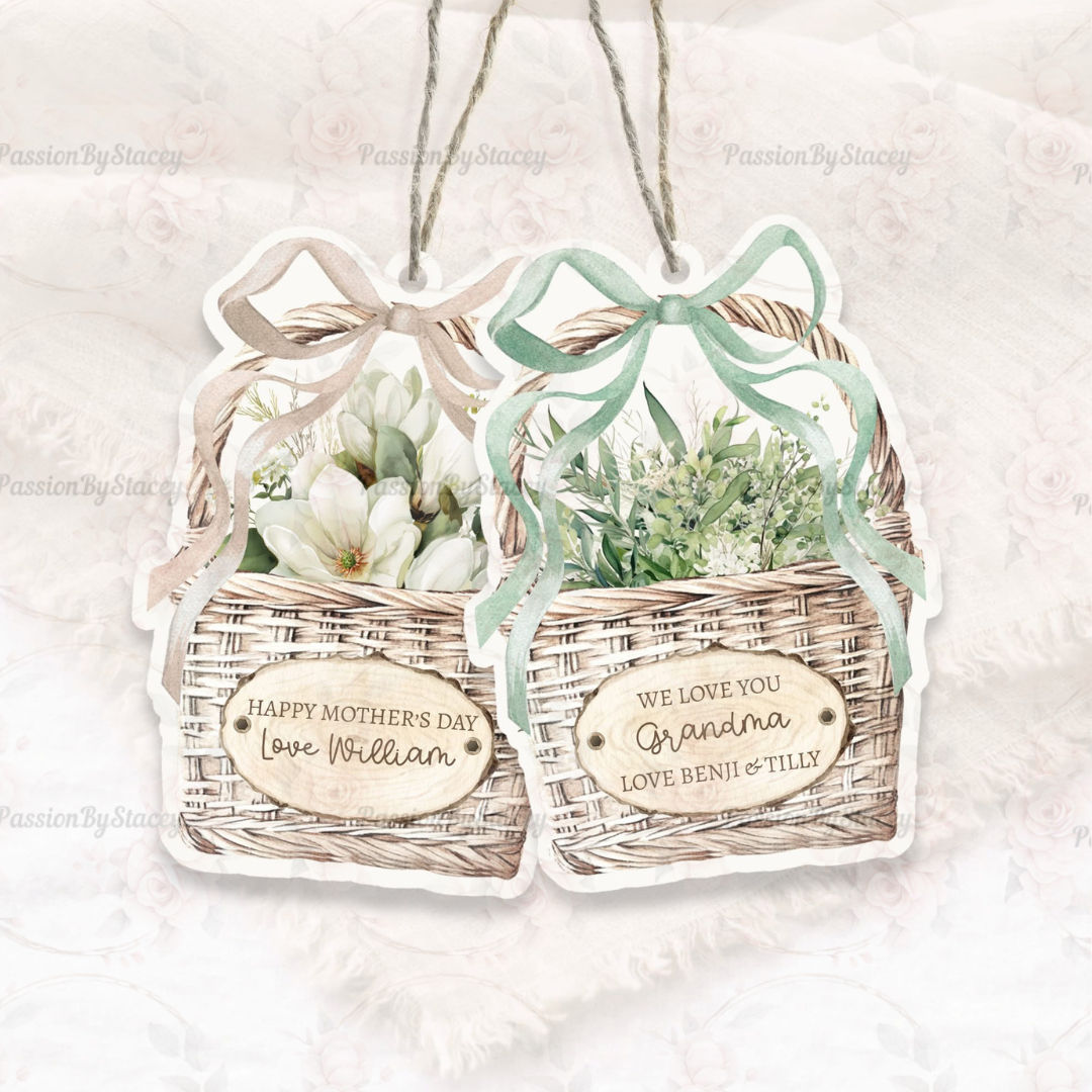 Flower hamper tag 