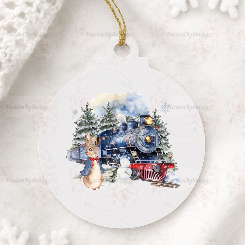 Thumbnail: The rabbit train collection bauble