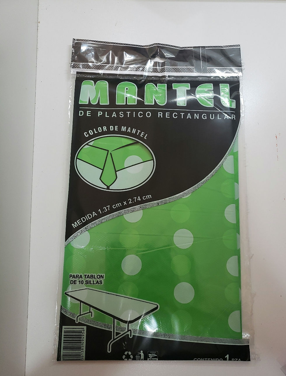 Miniatura: MANTEL DE PLASTICO BOLEADO 1.37X2.74 CM LA FIESTA