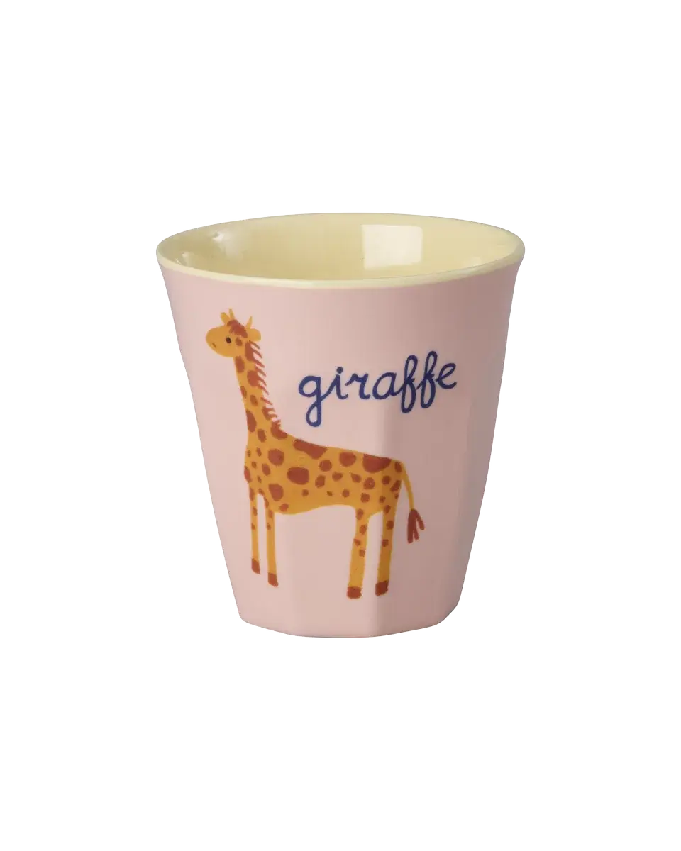 Bicchiere piccolo melamina rosa Giraffa