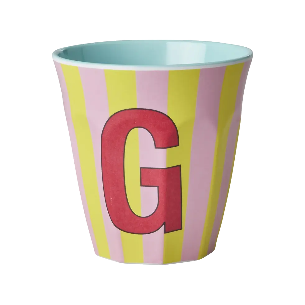 Miniatura: Bicchiere melamina G rosa righe