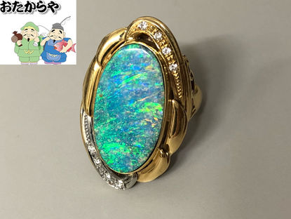 京都府長岡京市のお客様よりオパールリングを買取させて頂きました。