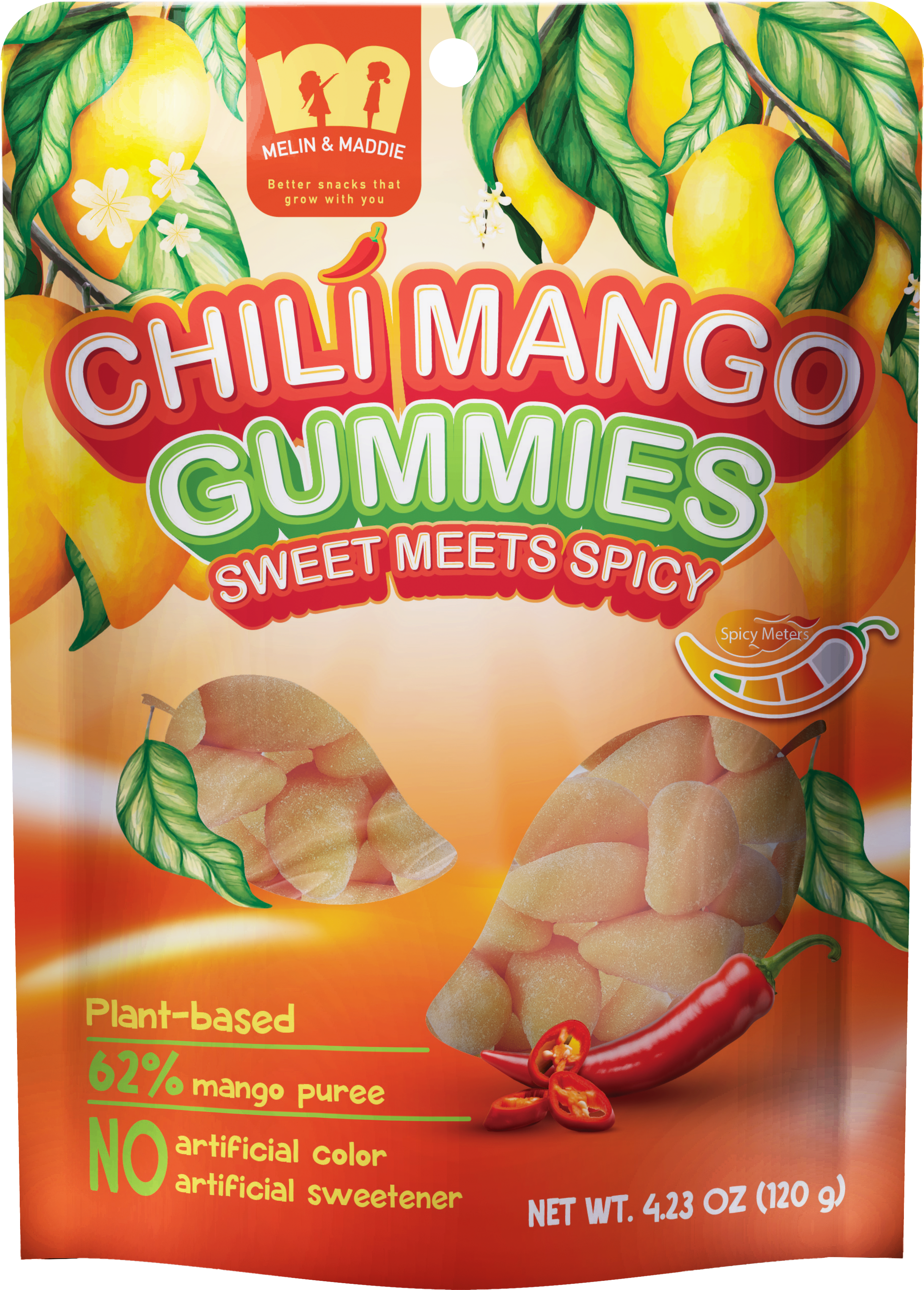 Melin & Maddie Chili Mango Gummies 120 g