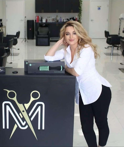 Tina H co founder and stylist at Maison Mohair Waterdown hair salon