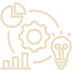 Business intelligence icon for data-driven decision-making tools