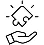 Icon representing tailored IT and software solutions for businesses