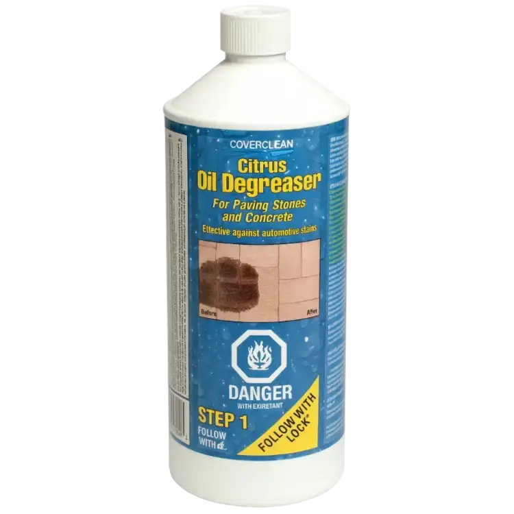Stonesaver citrus oil degreaser for pavers and concrete