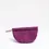 Thumbnail: A grape purple, semicircle-shaped Ban Inoue, lightly padded muslin open oven mitt, which has a traditional Japanese braided cord loop (for hanging) on its left corner
