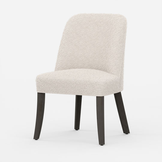 Rosalind curved back modern dining chair made in Canada