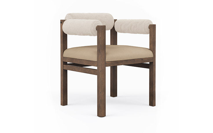 Contemporary bolster back and arms arm chair