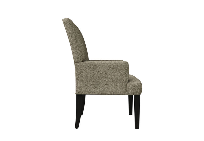Squared-arm transitional dining room chair