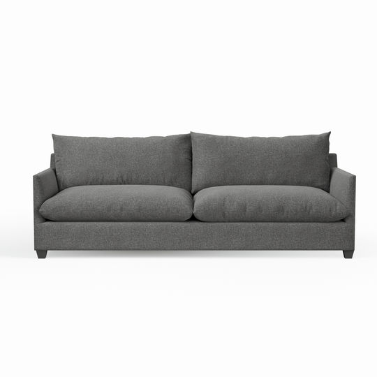 Plush condo sofa with ultra-soft seat and back cushions
