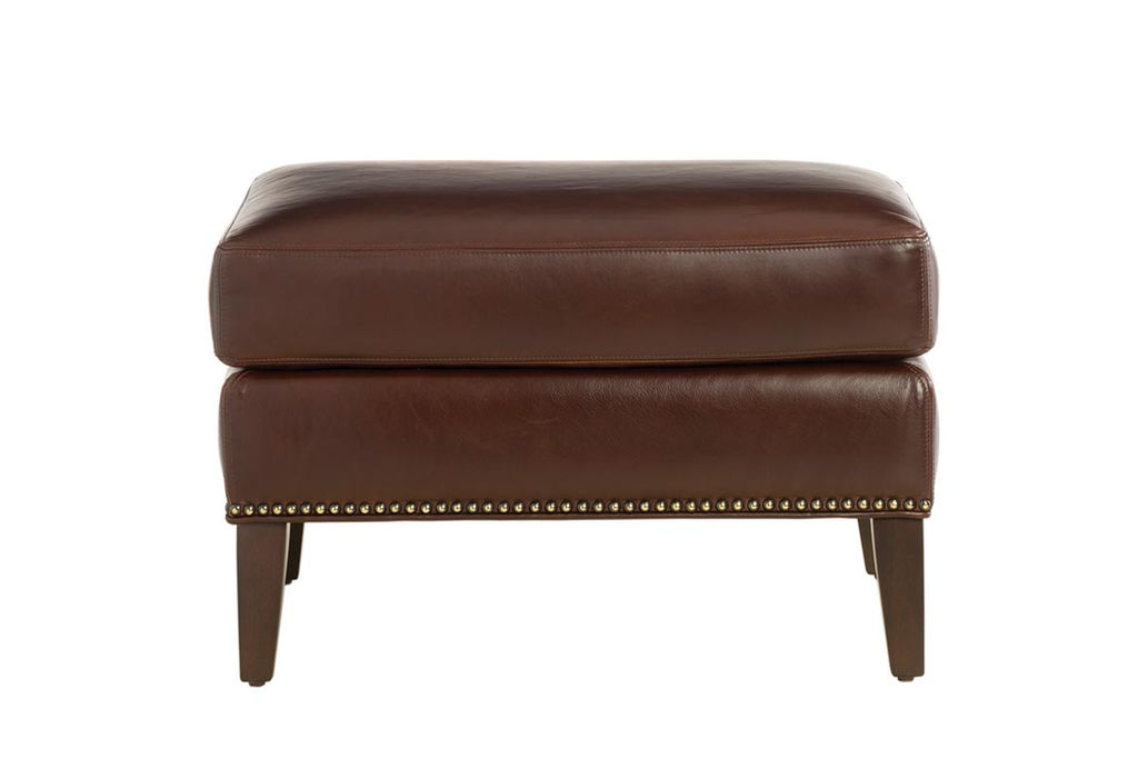 Ellis Traditional ottoman with nail head trim from Vogel