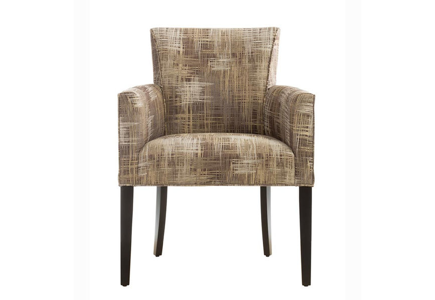 Small frame upholstered accent chair